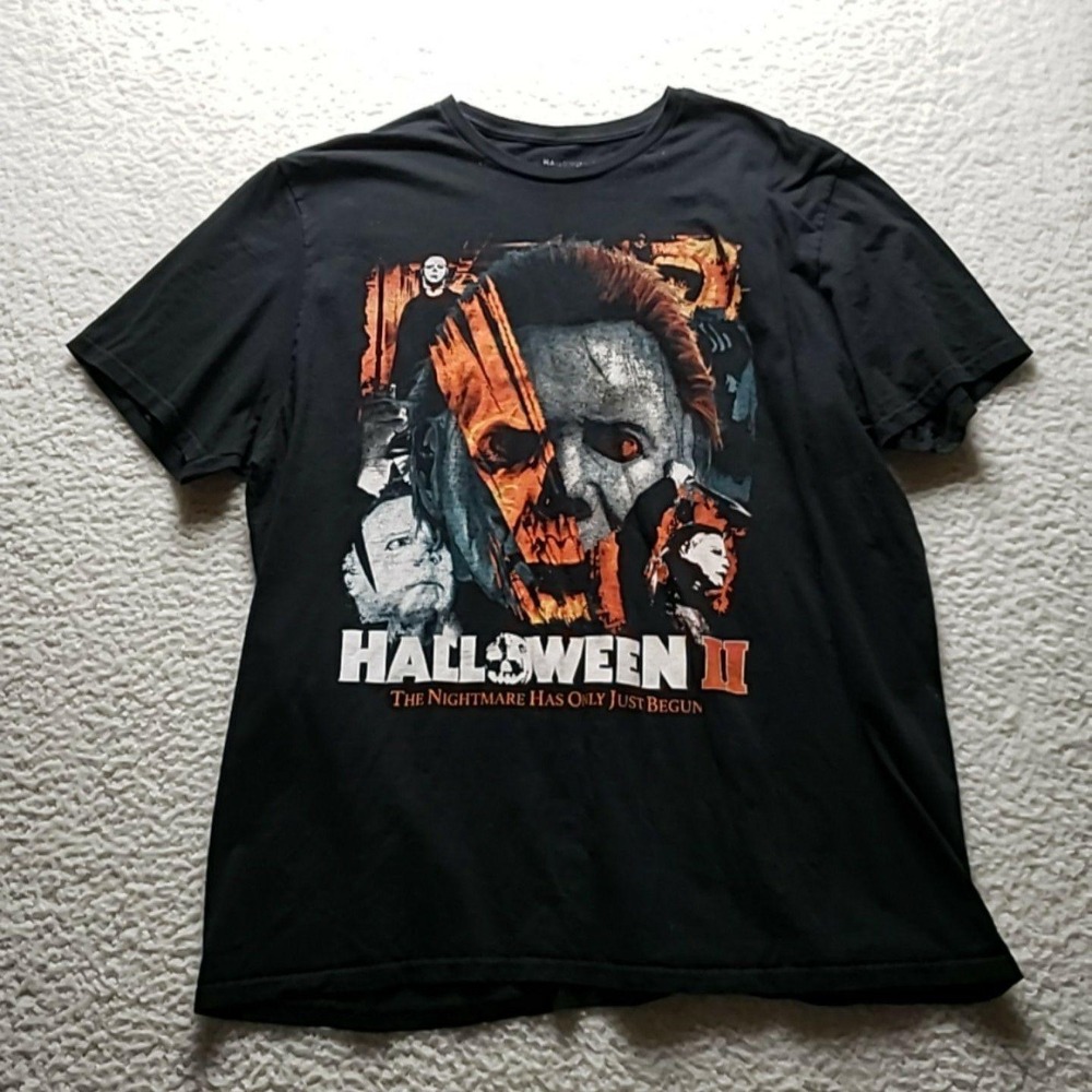 Halloween II Shirt Mens 2XL Black Michael Myers Graphic Tee Tagless Horror Movie